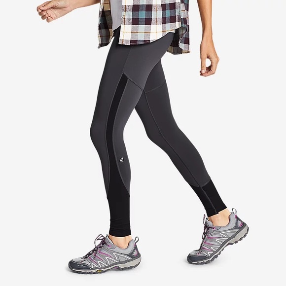 Eddie Bauer Capri Bundle Trail Tights + Crossover Fleece leggings - Picture 4 of 4